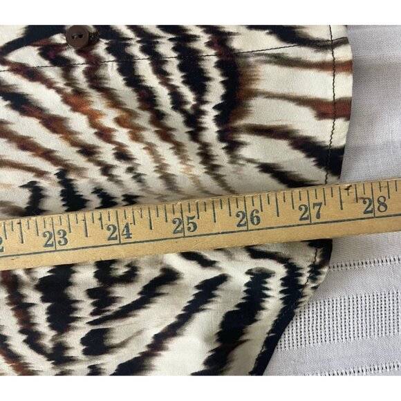 Liverpool Los Angeles Blouse Button Up Allover Patchwork Animal Print Size M NWT - Picture 15 of 16